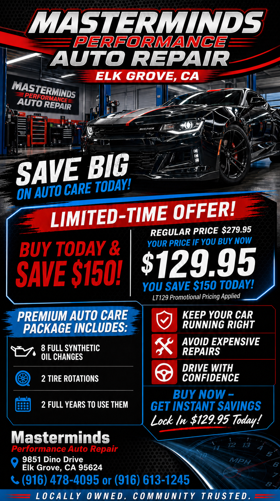 Car Care Plan – Masterminds Auto Repair (Elk Grove, CA)