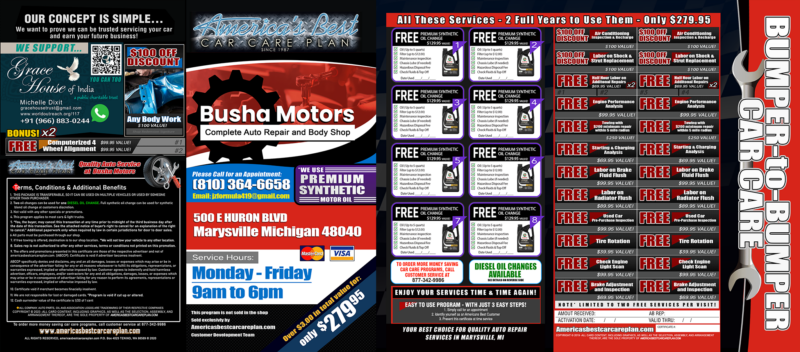 Busha Motors included services